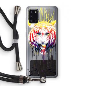 CaseCompany Fading: Samsung Galaxy A31 Transparant Hoesje met koord