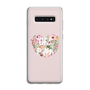 CaseCompany GRL PWR Flower: Samsung Galaxy S10 4G Transparant Hoesje