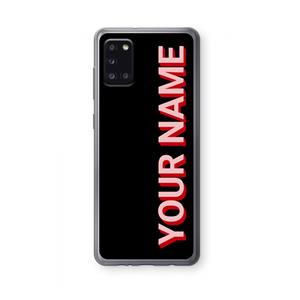 CaseCompany Namecase: Samsung Galaxy A31 Transparant Hoesje