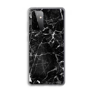 CaseCompany Zwart Marmer 2: Samsung Galaxy A72 Transparant Hoesje