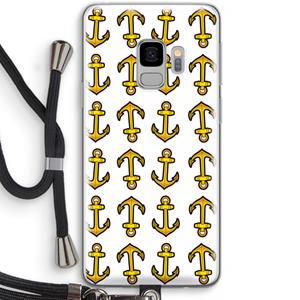 CaseCompany Musketon Anchor: Samsung Galaxy S9 Transparant Hoesje met koord