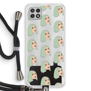 CaseCompany King Kylie: Samsung Galaxy A22 4G Transparant Hoesje met koord