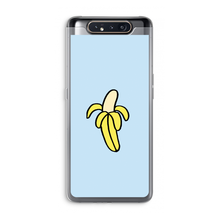 CaseCompany Banana: Samsung Galaxy A80 Transparant Hoesje