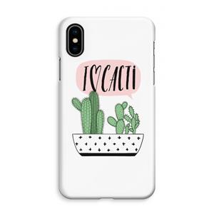 CaseCompany I love cacti: iPhone XS Max Volledig Geprint Hoesje