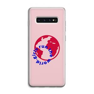 CaseCompany Run The World: Samsung Galaxy S10 4G Transparant Hoesje
