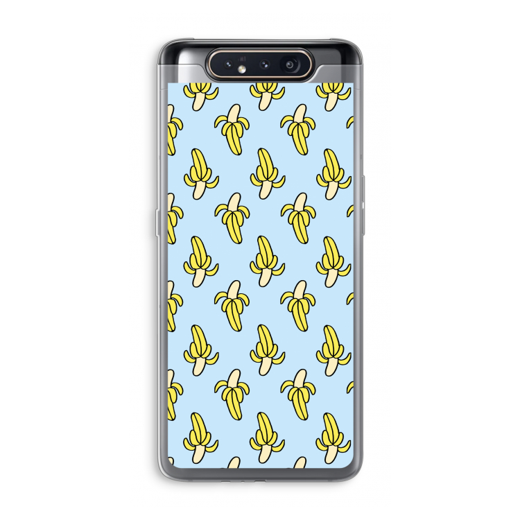 CaseCompany Bananas: Samsung Galaxy A80 Transparant Hoesje