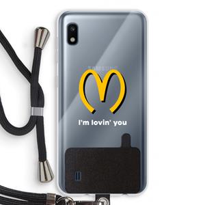 CaseCompany I'm lovin' you: Samsung Galaxy A10 Transparant Hoesje met koord