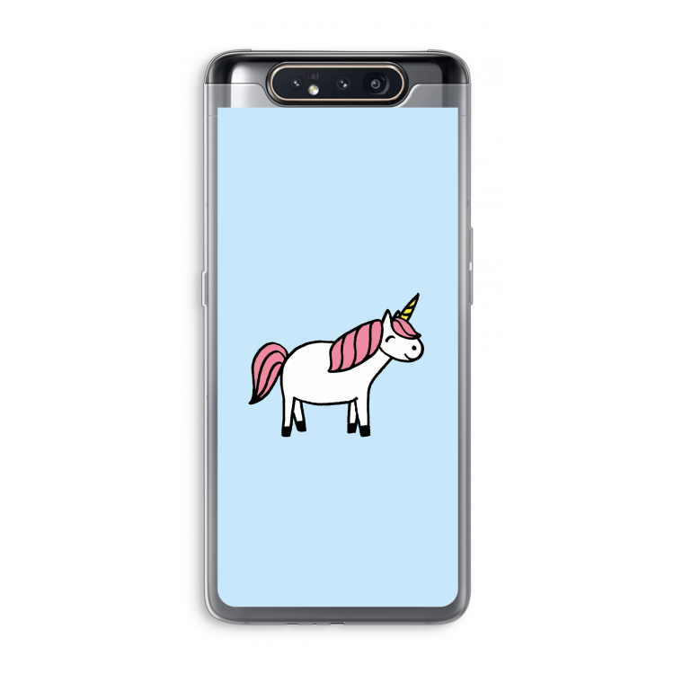 CaseCompany Eenhoorn: Samsung Galaxy A80 Transparant Hoesje