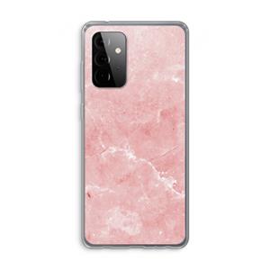 CaseCompany Roze marmer: Samsung Galaxy A72 Transparant Hoesje