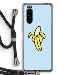 CaseCompany Banana: Sony Xperia 5 Transparant Hoesje met koord