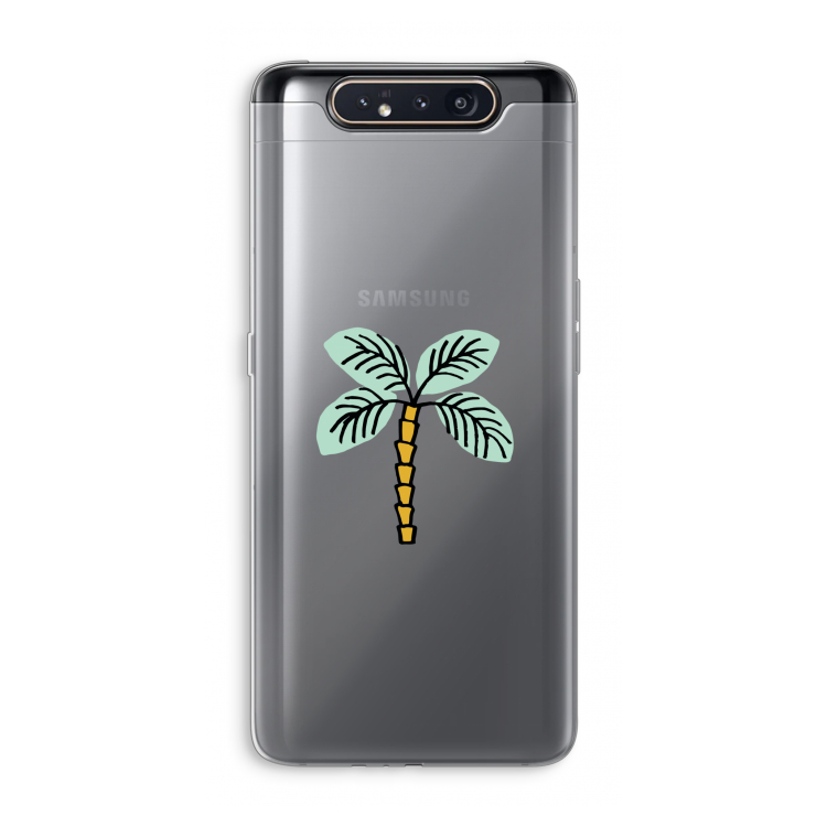 CaseCompany Palmboom: Samsung Galaxy A80 Transparant Hoesje