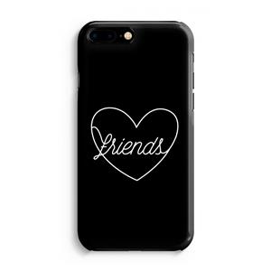 CaseCompany Friends heart black: Volledig Geprint iPhone 7 Plus Hoesje