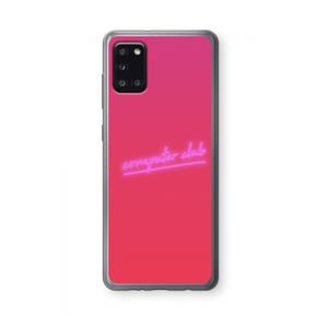 CaseCompany Vice Glow: Samsung Galaxy A31 Transparant Hoesje