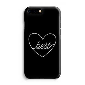 CaseCompany Best heart black: Volledig Geprint iPhone 7 Plus Hoesje