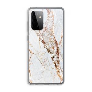 CaseCompany Goud marmer: Samsung Galaxy A72 Transparant Hoesje