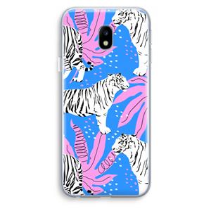 CaseCompany Tijger: Samsung Galaxy J3 (2017) Transparant Hoesje