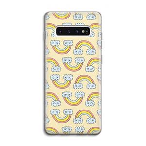 CaseCompany Regenboog: Samsung Galaxy S10 4G Transparant Hoesje