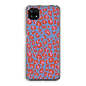 CaseCompany Leopard blue: Samsung Galaxy A22 5G Transparant Hoesje