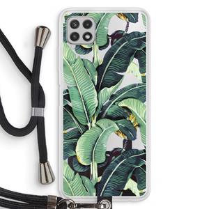 CaseCompany Bananenbladeren: Samsung Galaxy A22 4G Transparant Hoesje met koord