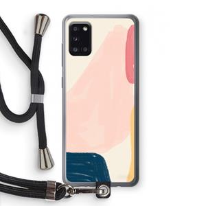 CaseCompany Saturday Flow: Samsung Galaxy A31 Transparant Hoesje met koord