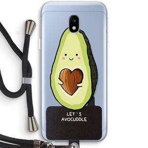 CaseCompany Avocuddle: Samsung Galaxy J3 (2017) Transparant Hoesje met koord