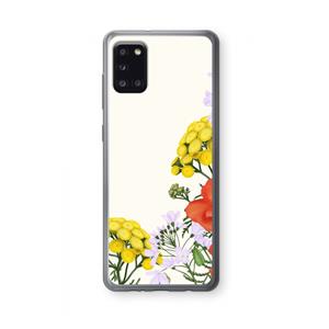 CaseCompany Wilde bloemen: Samsung Galaxy A31 Transparant Hoesje