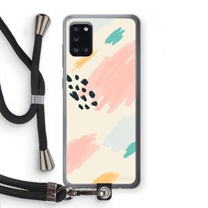 CaseCompany Sunday Chillings: Samsung Galaxy A31 Transparant Hoesje met koord