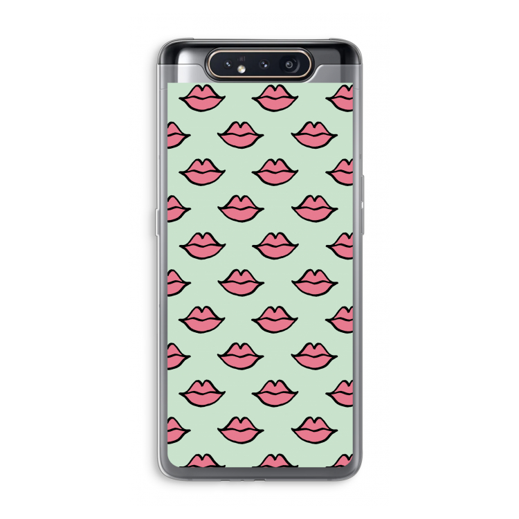 CaseCompany Lipjes: Samsung Galaxy A80 Transparant Hoesje