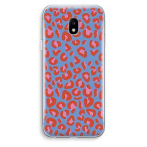 CaseCompany Leopard blue: Samsung Galaxy J3 (2017) Transparant Hoesje