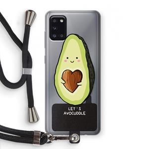 CaseCompany Avocuddle: Samsung Galaxy A31 Transparant Hoesje met koord