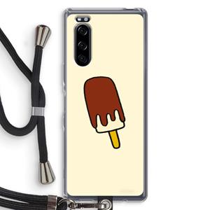 CaseCompany Frisco: Sony Xperia 5 Transparant Hoesje met koord