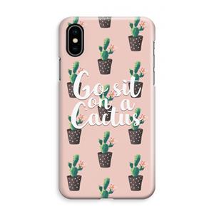 CaseCompany Cactus quote: iPhone XS Max Volledig Geprint Hoesje