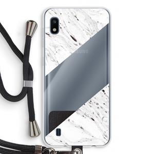 CaseCompany Biggest stripe: Samsung Galaxy A10 Transparant Hoesje met koord