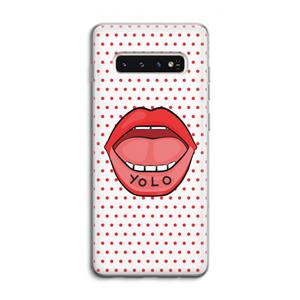 CaseCompany Yolo Denise: Samsung Galaxy S10 4G Transparant Hoesje