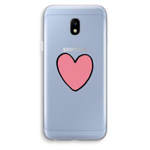 CaseCompany Hartje: Samsung Galaxy J3 (2017) Transparant Hoesje