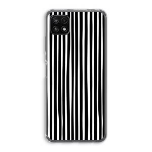 CaseCompany Stripes: Samsung Galaxy A22 5G Transparant Hoesje