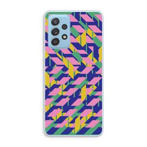 CaseCompany Skew Blush 1: Samsung Galaxy A73 Transparant Hoesje