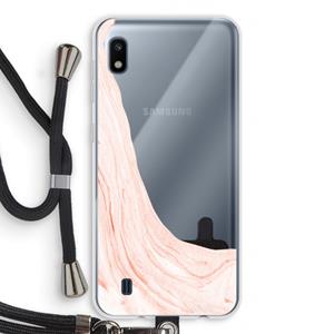 CaseCompany Peach bath: Samsung Galaxy A10 Transparant Hoesje met koord