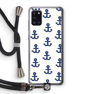 CaseCompany Ankers: Samsung Galaxy A31 Transparant Hoesje met koord