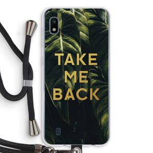 CaseCompany Take me back: Samsung Galaxy A10 Transparant Hoesje met koord