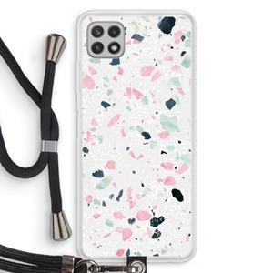 CaseCompany Terrazzo N°3: Samsung Galaxy A22 4G Transparant Hoesje met koord