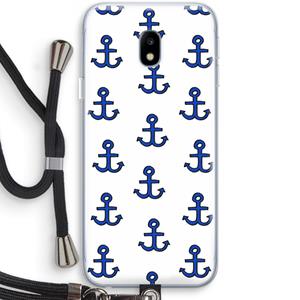 CaseCompany Ankers: Samsung Galaxy J3 (2017) Transparant Hoesje met koord