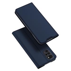 Slim bookcase hoes - Motorola Moto G200 - Blauw