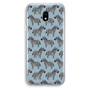 CaseCompany Zebra: Samsung Galaxy J3 (2017) Transparant Hoesje
