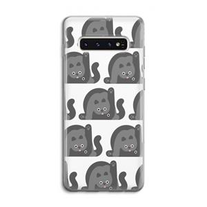 CaseCompany Cats: Samsung Galaxy S10 4G Transparant Hoesje