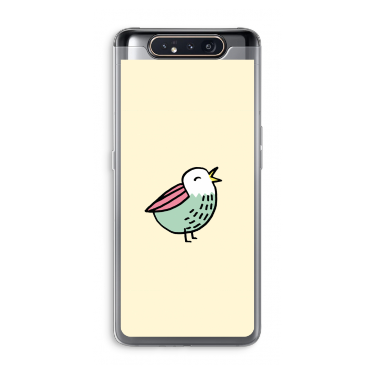 CaseCompany Birdy: Samsung Galaxy A80 Transparant Hoesje