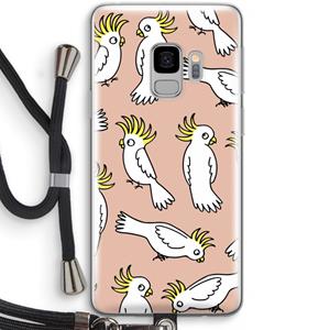 CaseCompany Papegaai: Samsung Galaxy S9 Transparant Hoesje met koord