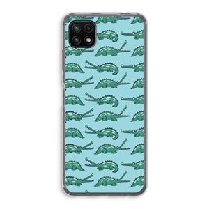 CaseCompany Kroko: Samsung Galaxy A22 5G Transparant Hoesje