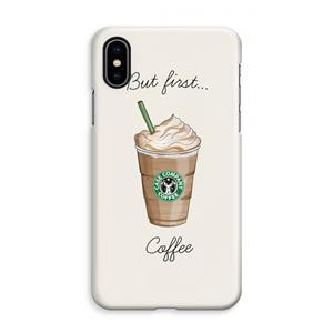 CaseCompany But first coffee: iPhone XS Max Volledig Geprint Hoesje