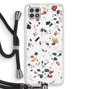 CaseCompany Terrazzo N°4: Samsung Galaxy A22 4G Transparant Hoesje met koord